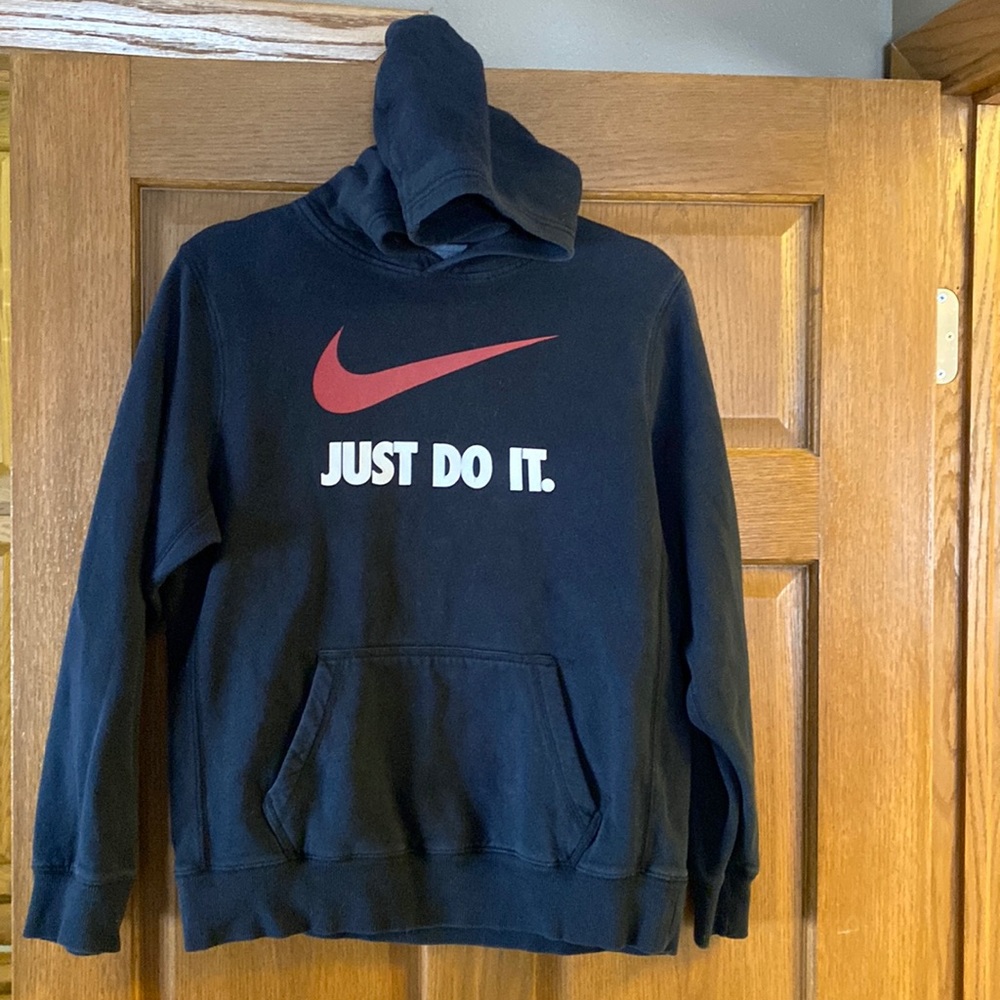 Boys XL black/red Nike hooded sweatshirt!